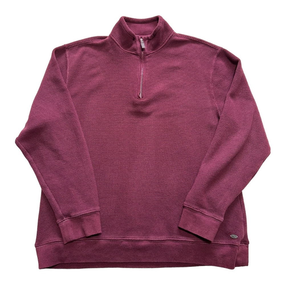 Bob Timberlake Burgundy Red Quarter Zip Sweater Size L